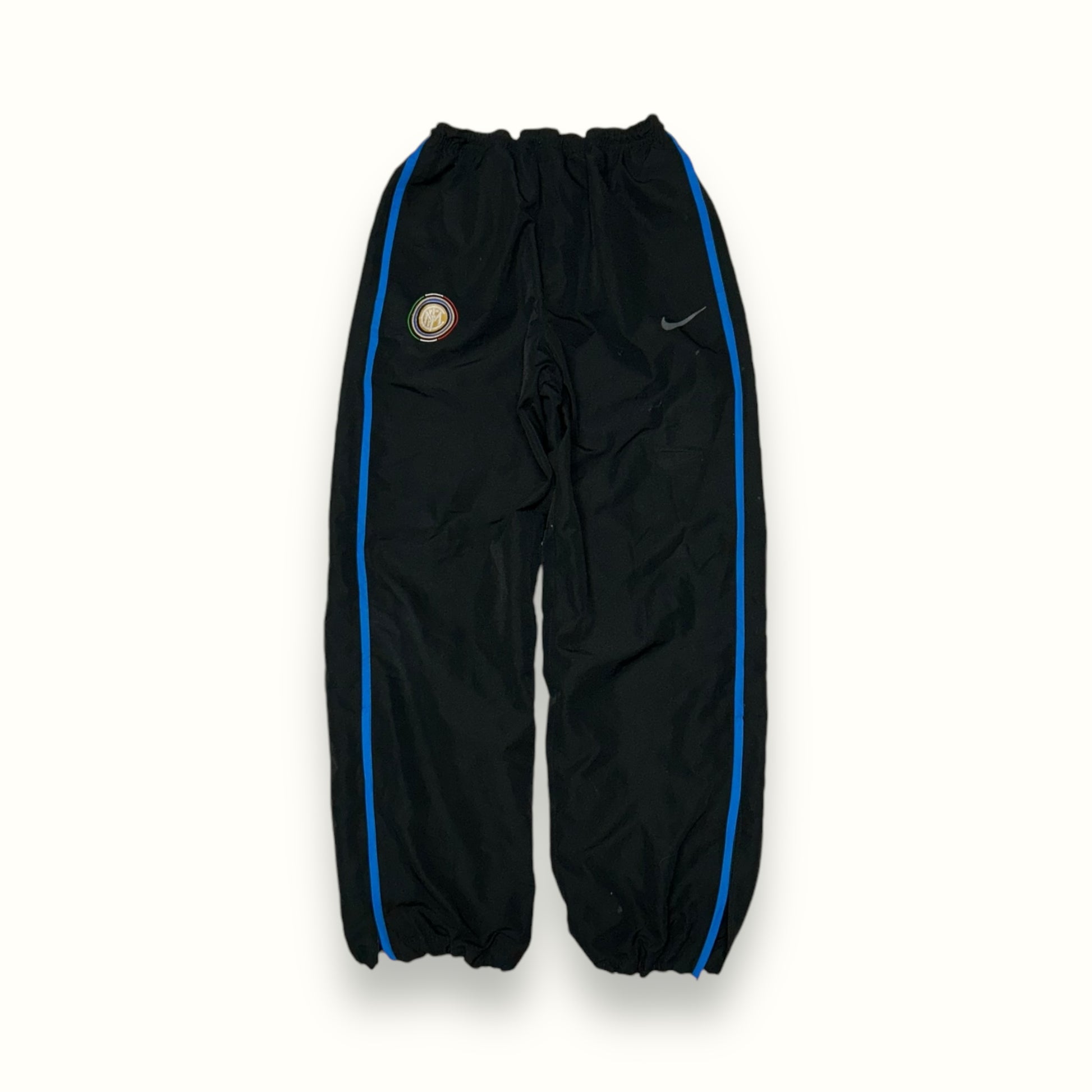 Inter Milan 2000s track pants black with blue stripe