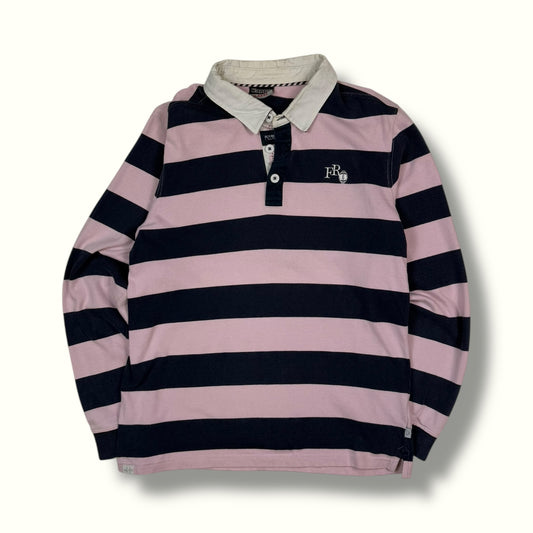 Women's Kappa France striped rugby polo