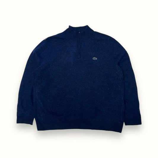 Lacoste wool sweater blue quarter zip