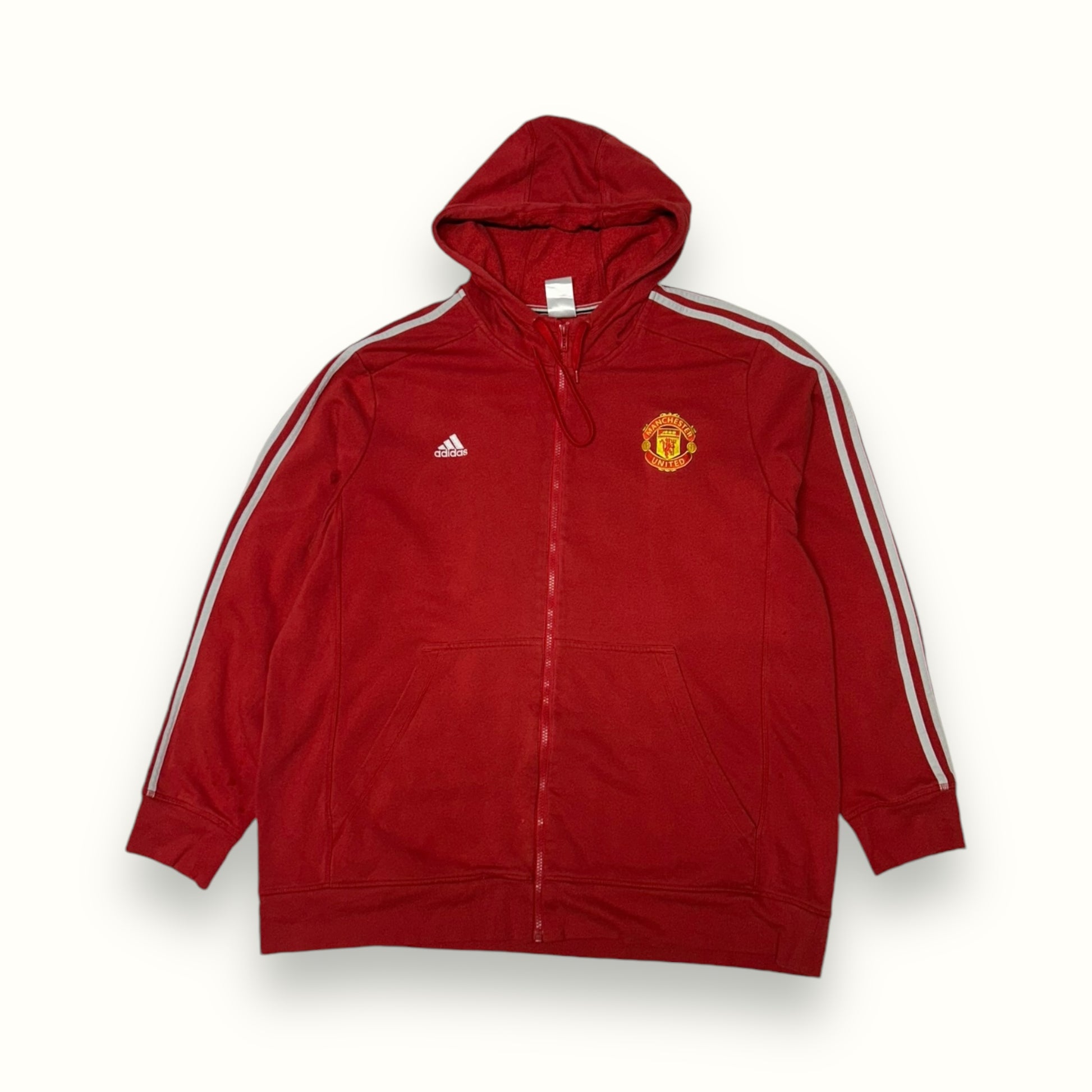 Manchester United adidas football zip up hoodie red