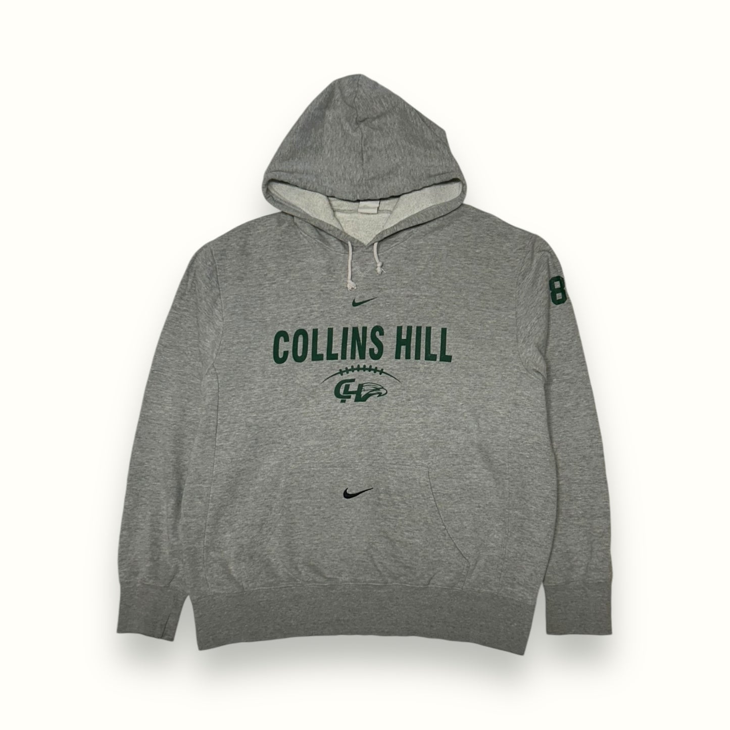 Vintage Nike collins hill centre swoosh hoodie grey