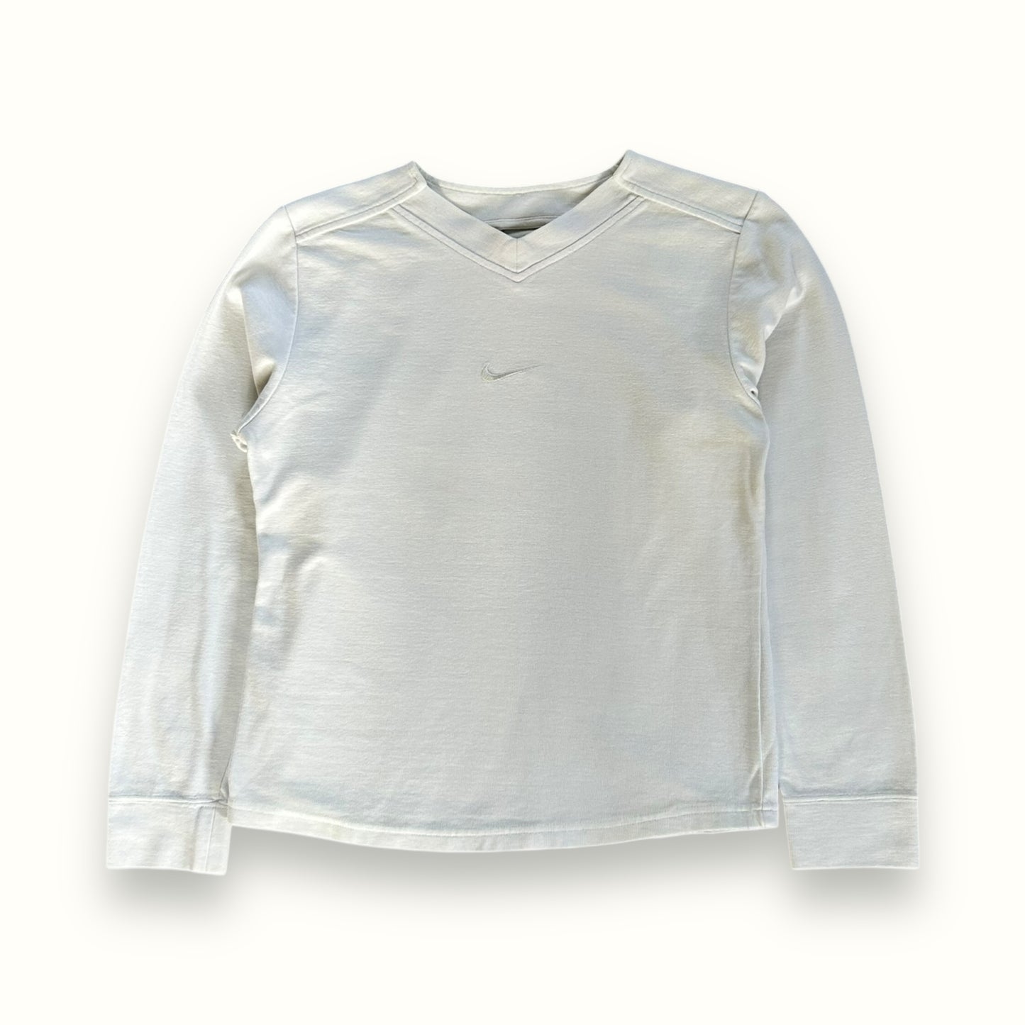 Womens Nike centre swoosh sweatshirt white