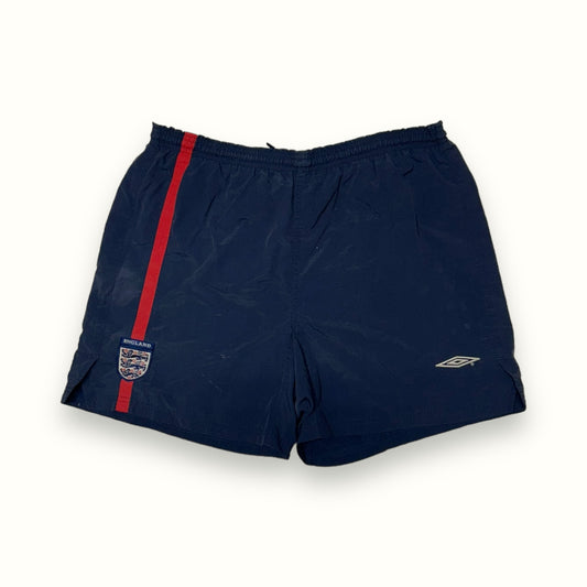 Vintage England 2002-04 Umbro home shorts (L)