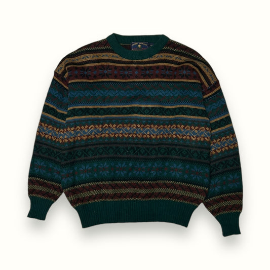 Vintage Abstract knit sweater (XL)
