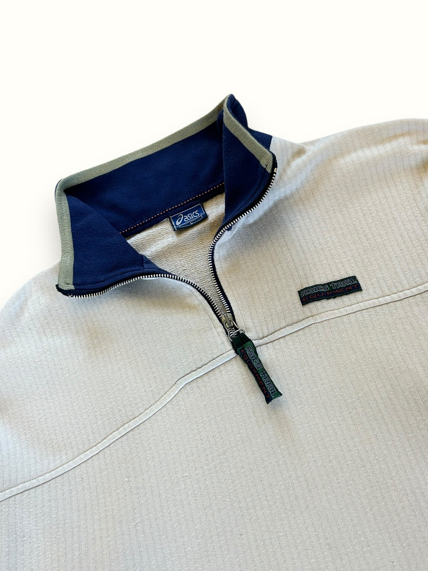 Vintage 90s Asics trail equipment quarter zip sweatshirt (L)