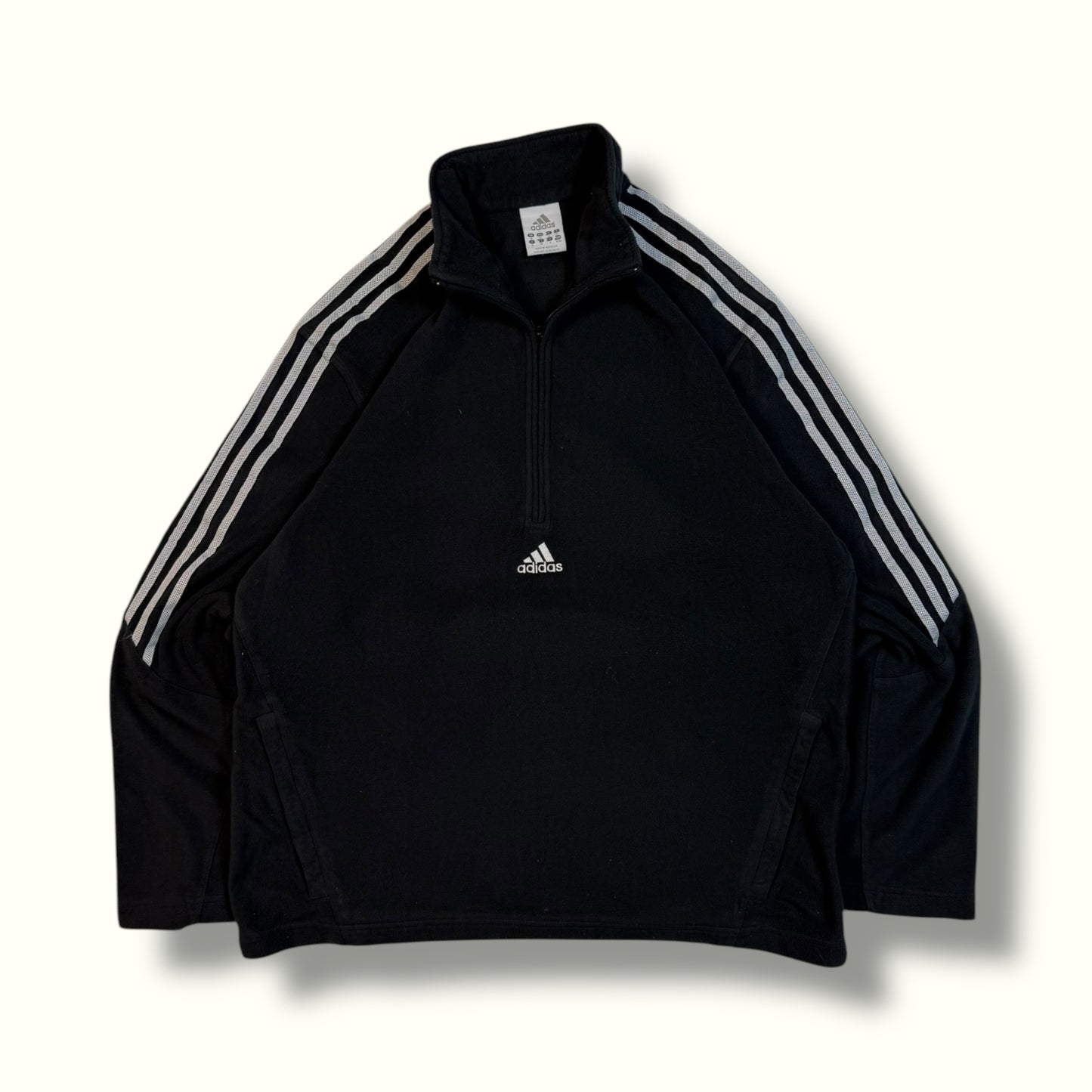 Vintage Adidas quarter zip centre logo fleece (M)