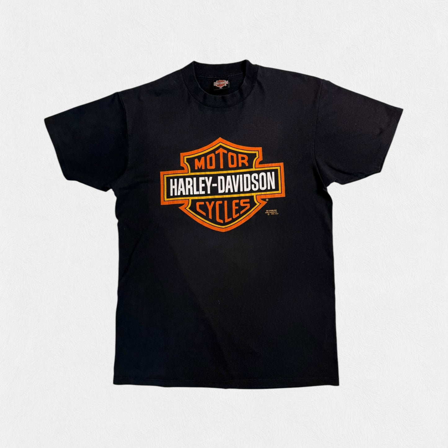 Vintage 90s Harley Davidson 3d emblem 1991 tee (XL)