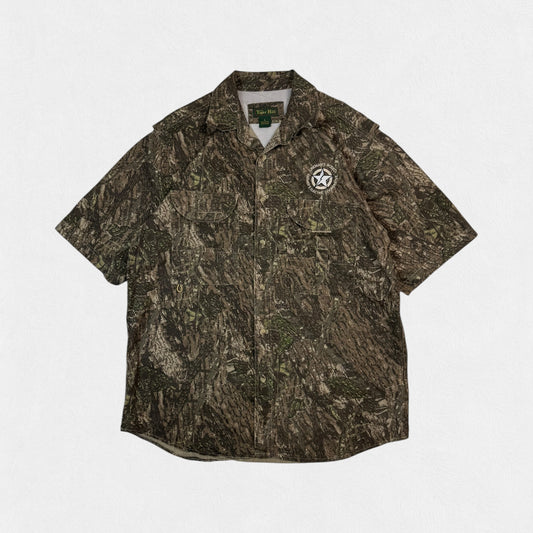 Real tree camo short sleeve shirt (L)