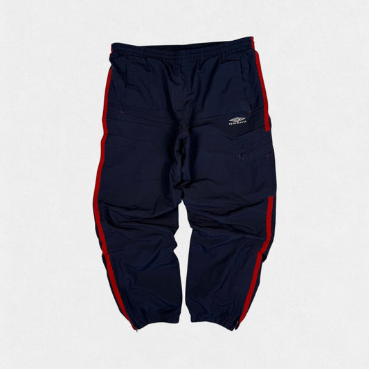 Vintage Umbro side stripe baggy track pants (M)