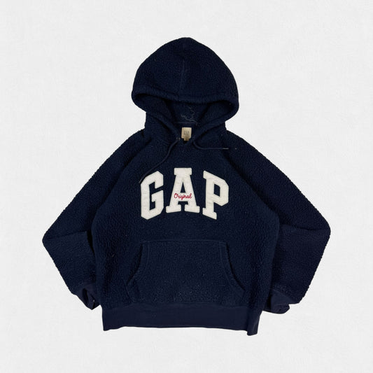 Gap spell out sherpa fleece hoodie (M)