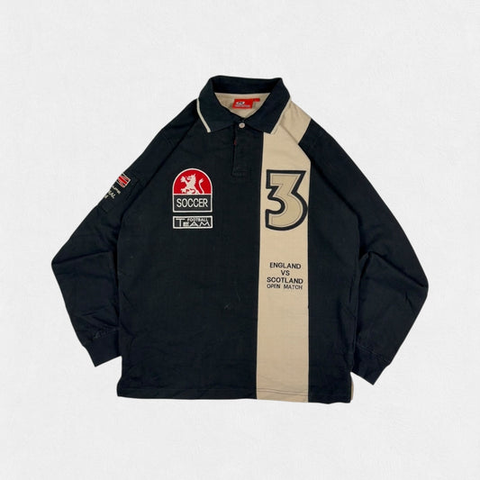 Vintage long sleeve rugby polo shirt (L)