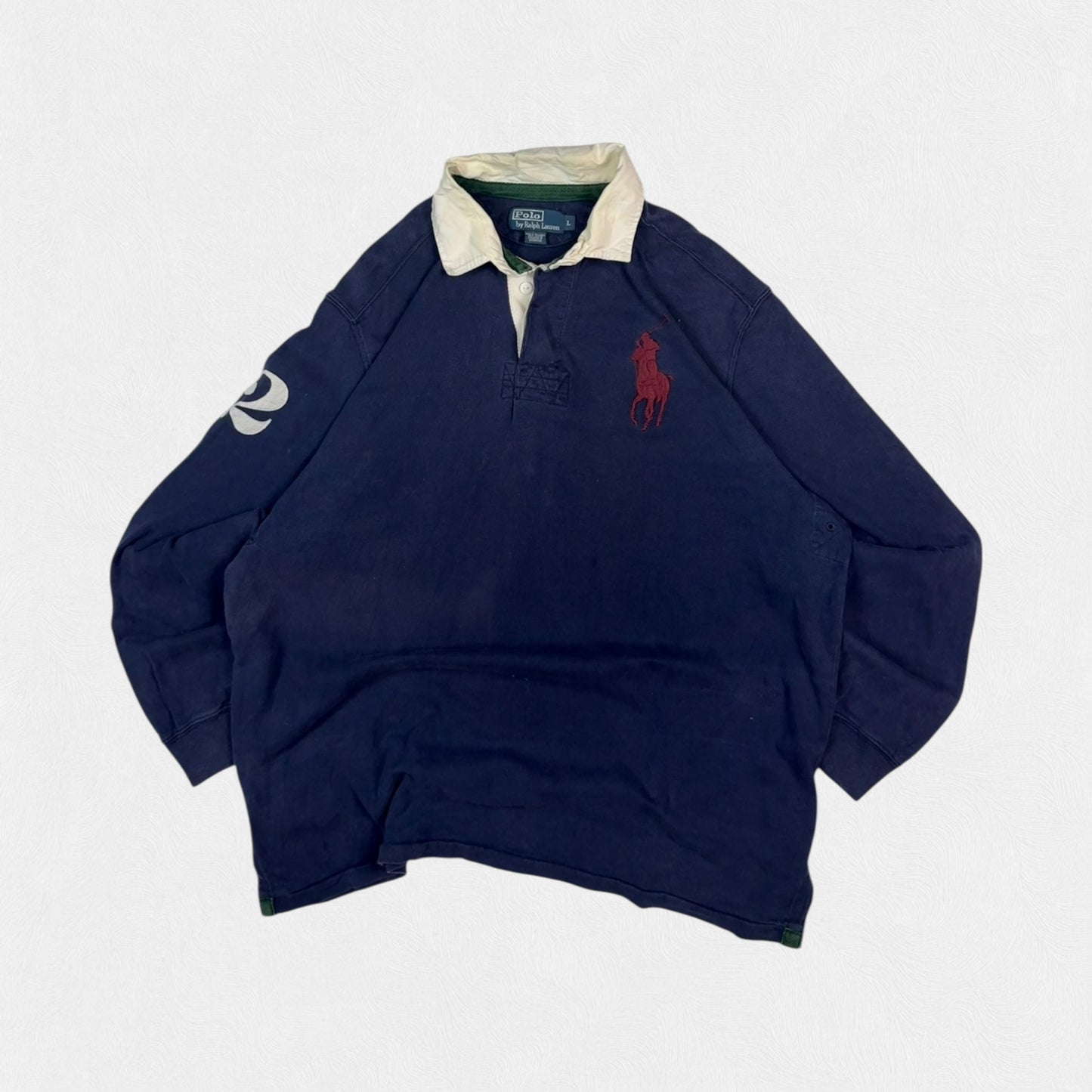 Vintage Polo Ralph Lauren big pony rugby polo shirt (L)
