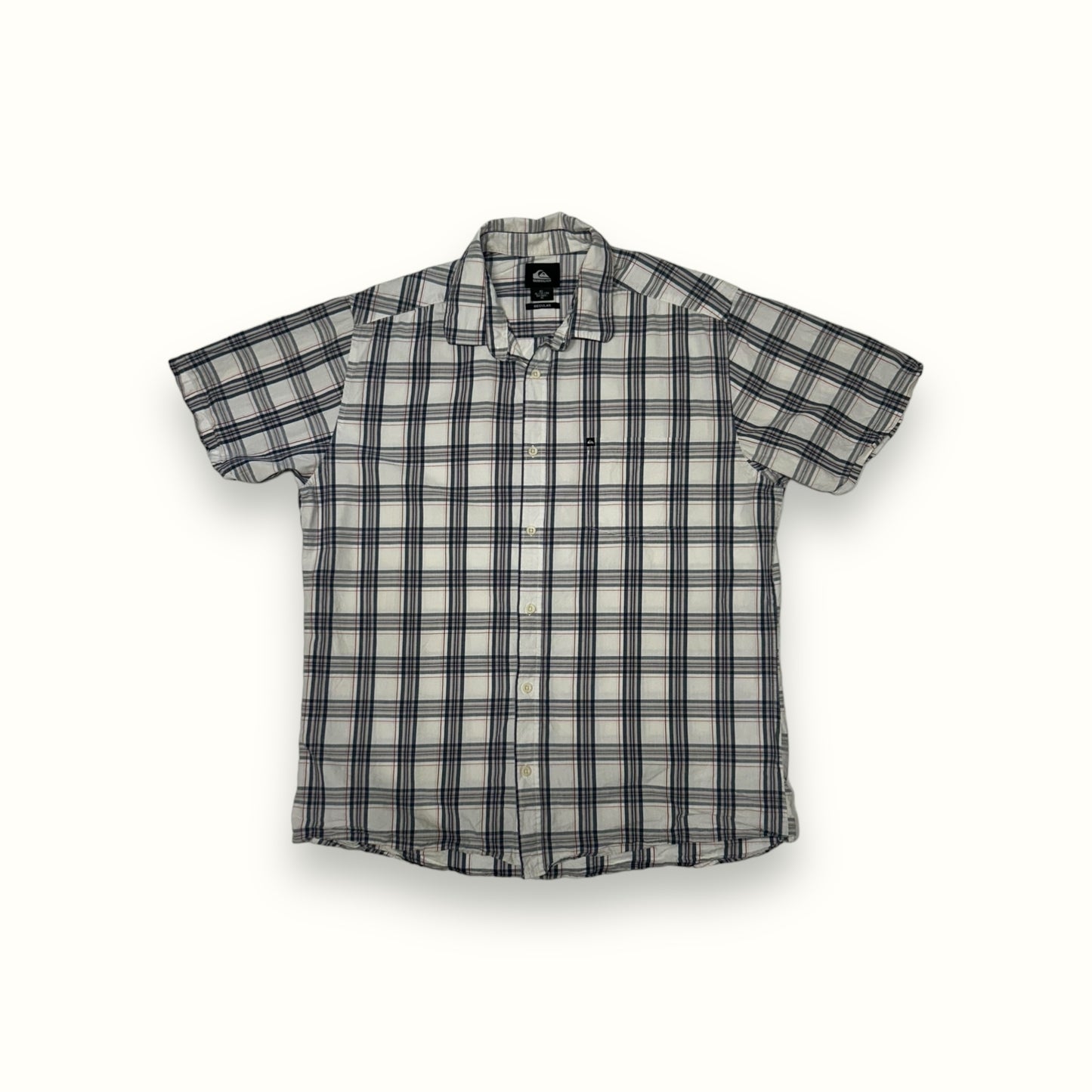 Quiksilver short sleeve check shirt (XL)