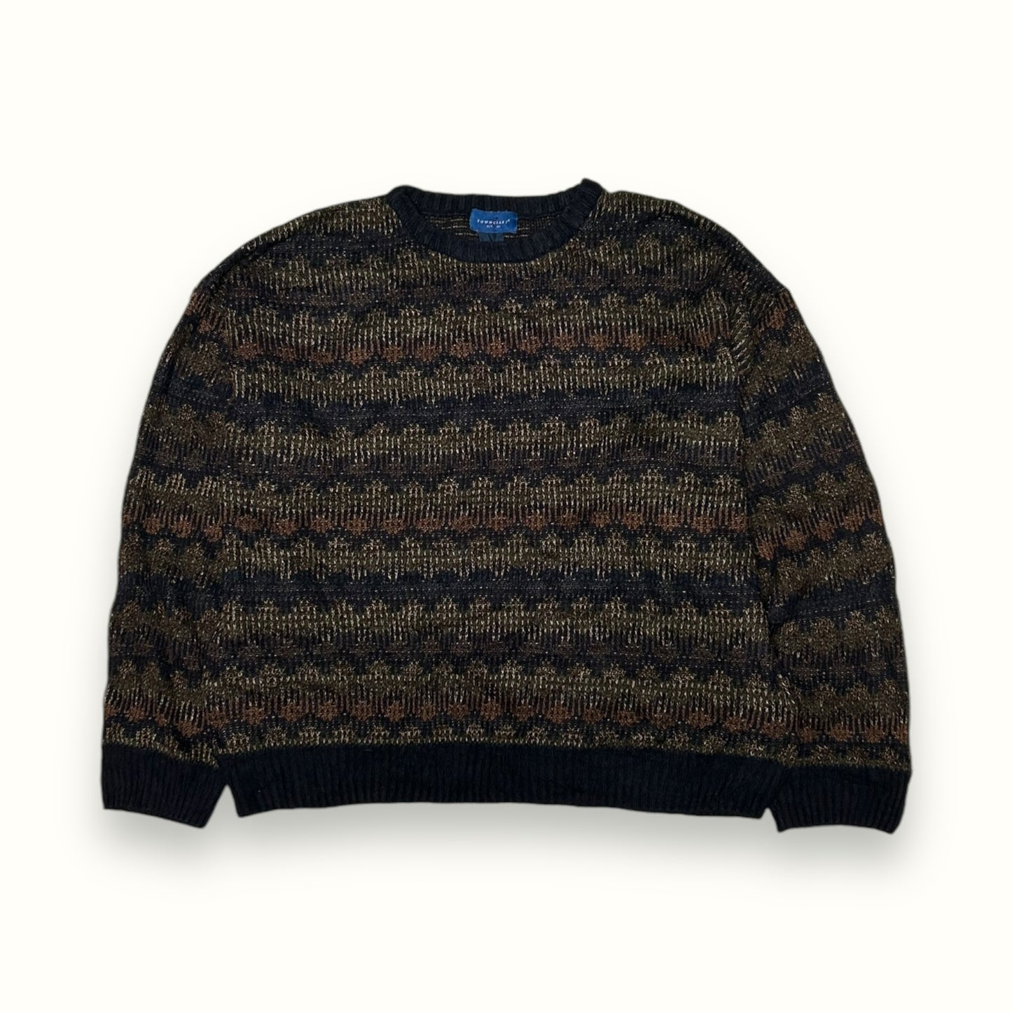 Vintage Towncraft grandad knit sweater (XXL)