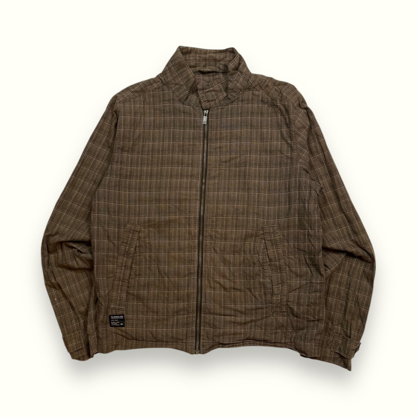 Vintage Quiksilver check harrington jacket (XL)