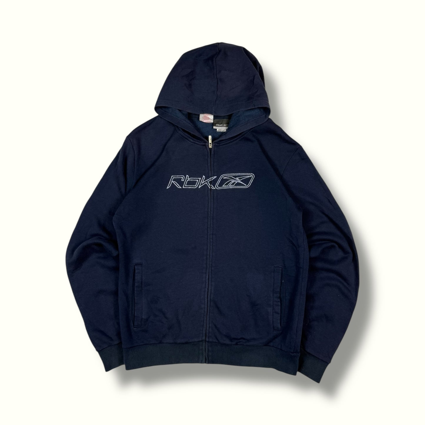 Vintage Reebok spell out zip up hoodie (S)