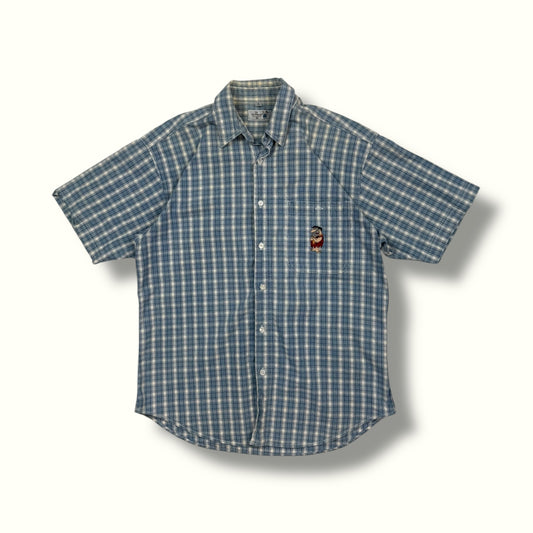 Vintage The Flintstones checkered short sleeve shirt (L)