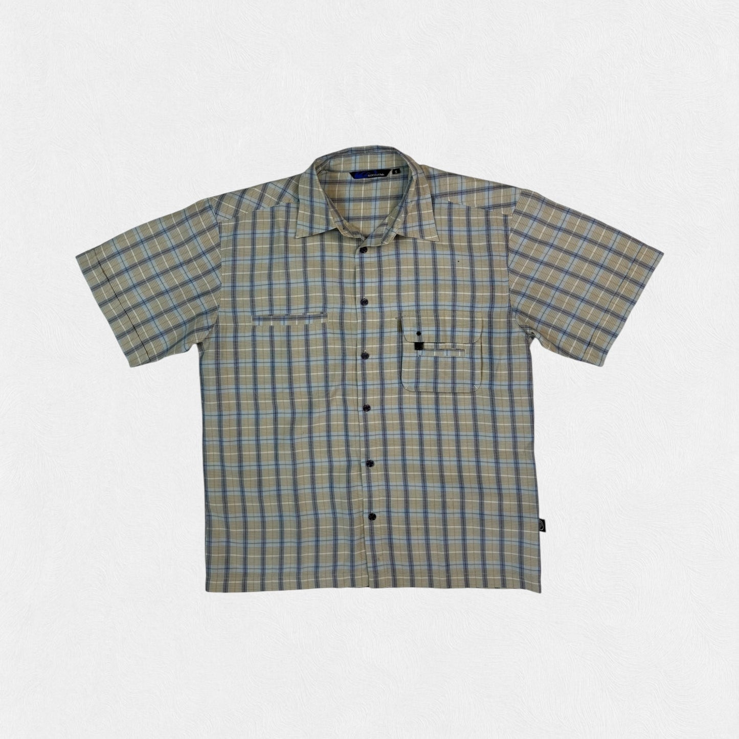 Vintage Quiksilver checkered short sleeve shirt (S)
