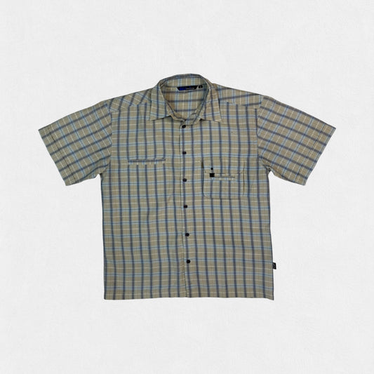 Vintage Quiksilver checkered short sleeve shirt (S)
