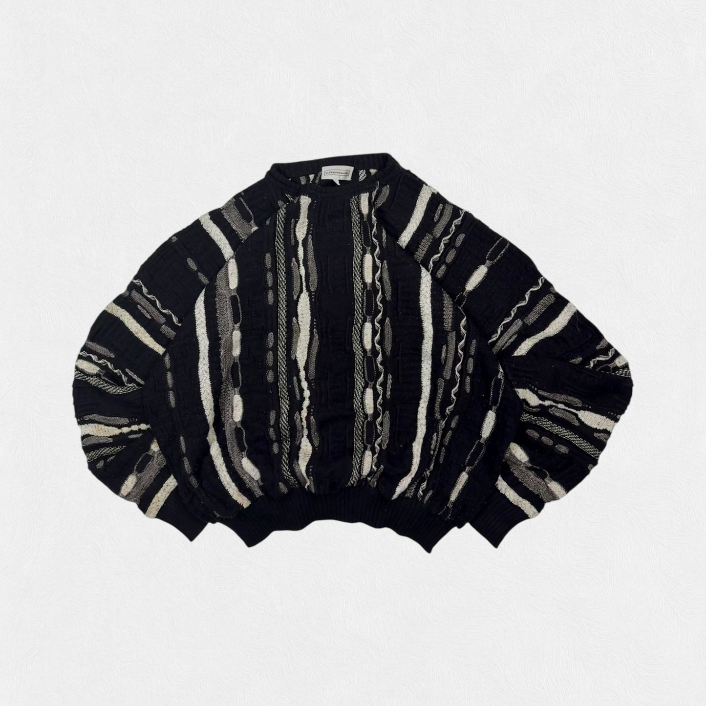 Vintage Coogi style abstract knit sweater (XXL)