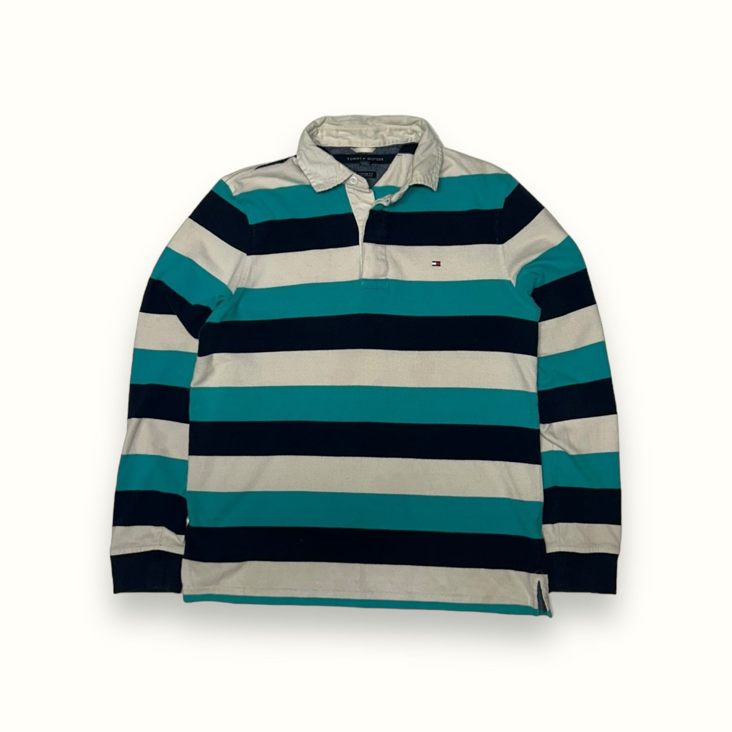 Tommy Hilfiger striped rugby polo (M)