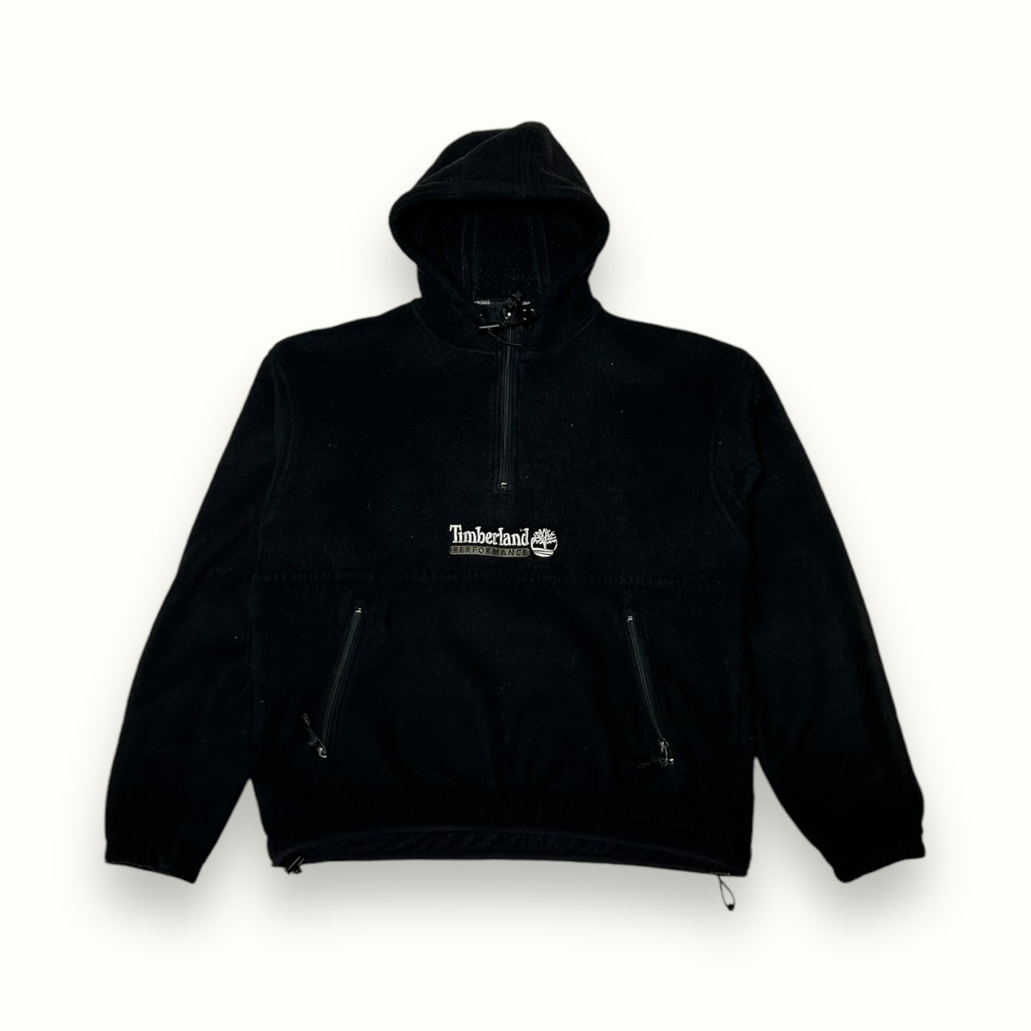 Vintage 90s Timberland Performance quarter zip hooded fleece (M)