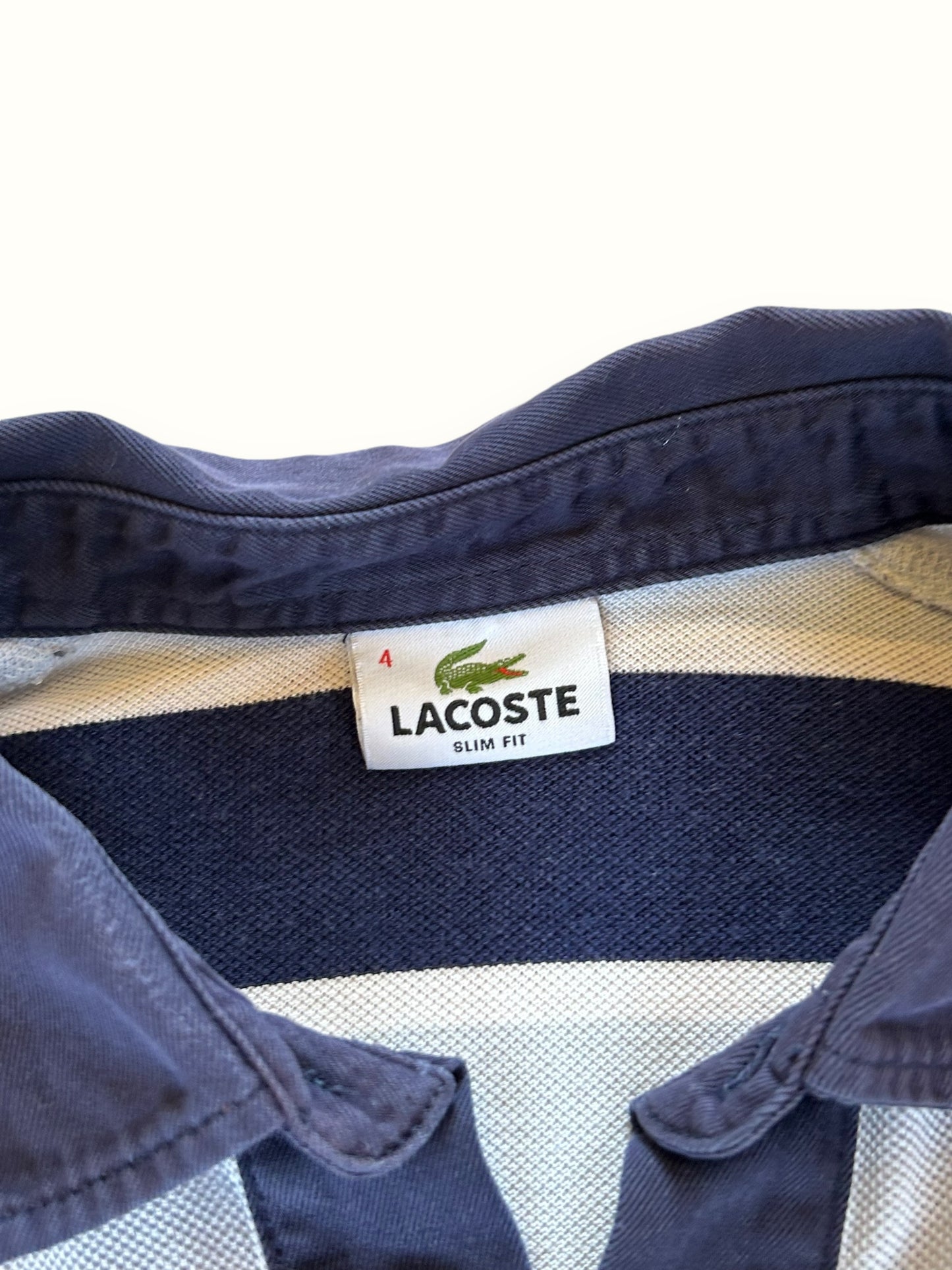 Lacoste striped rugby polo shirt (M)