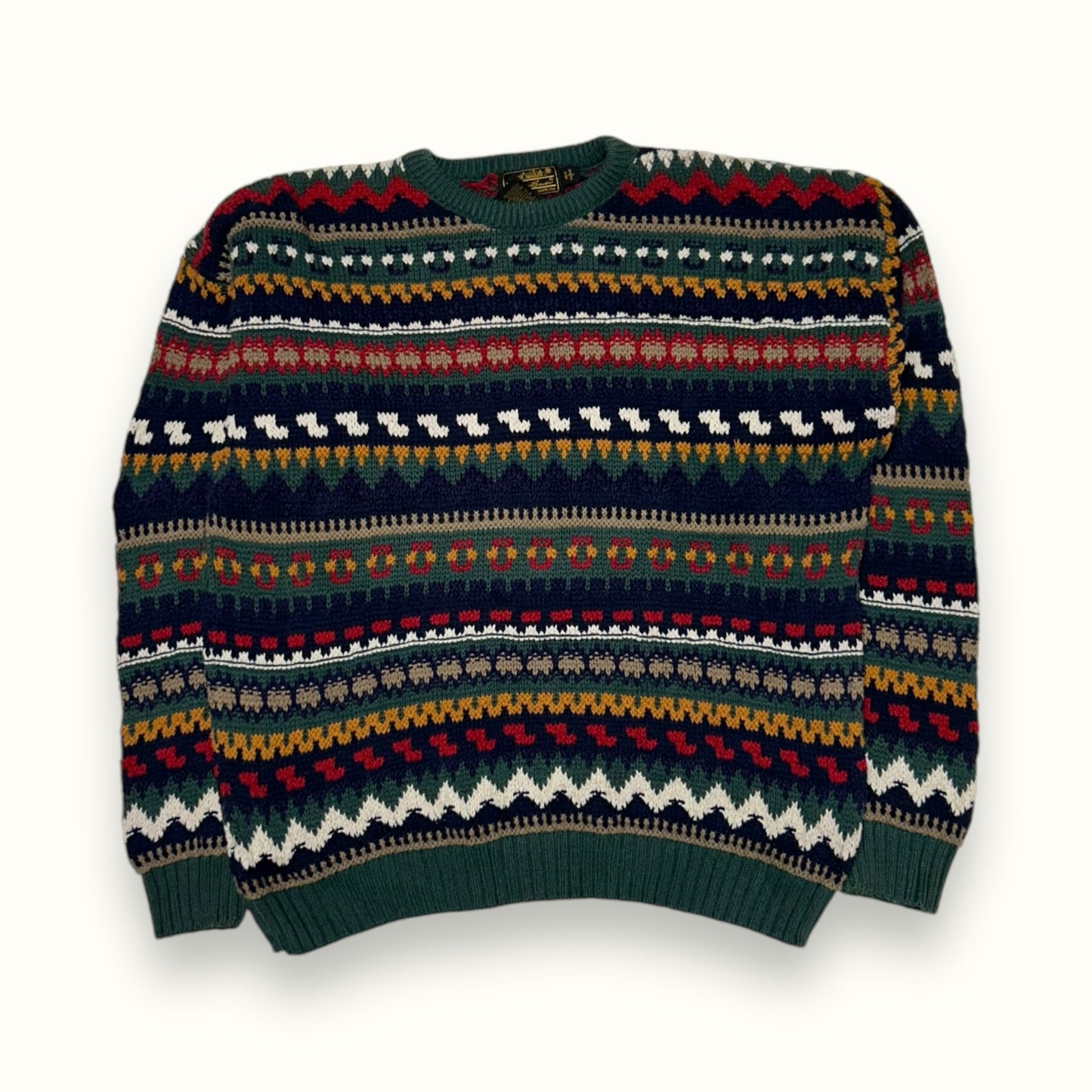 Vintage Eddie Bauer abstract knit sweater (L)