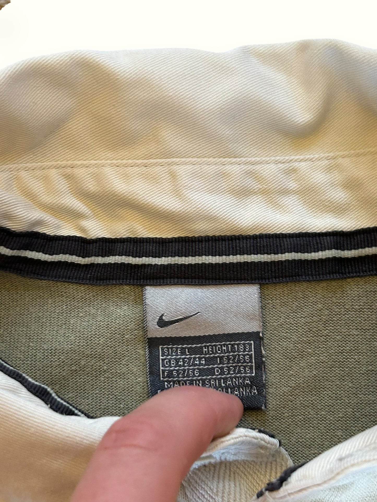 Vintage Nike striped rugby polo (L)