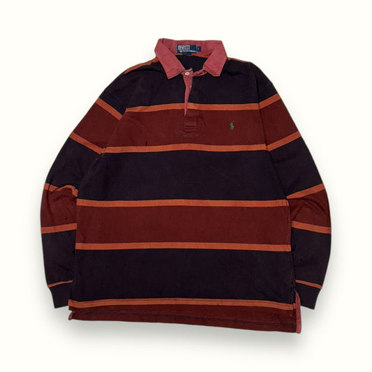 Vintage Ralph Lauren striped rugby polo (L)