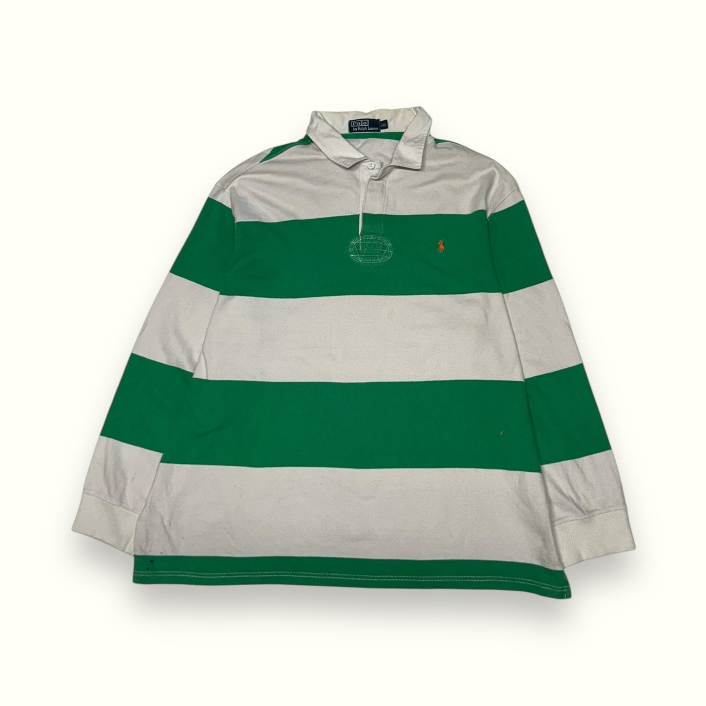 Vintage Ralph Lauren striped rugby polo shirt (XXL)