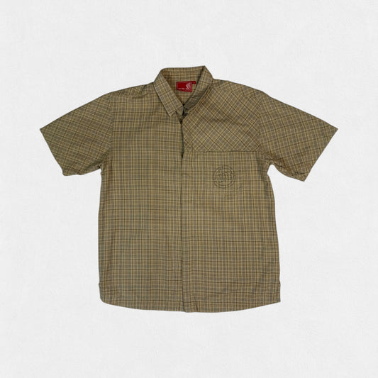 Vintage Animal checkered short sleeve shirt (L)