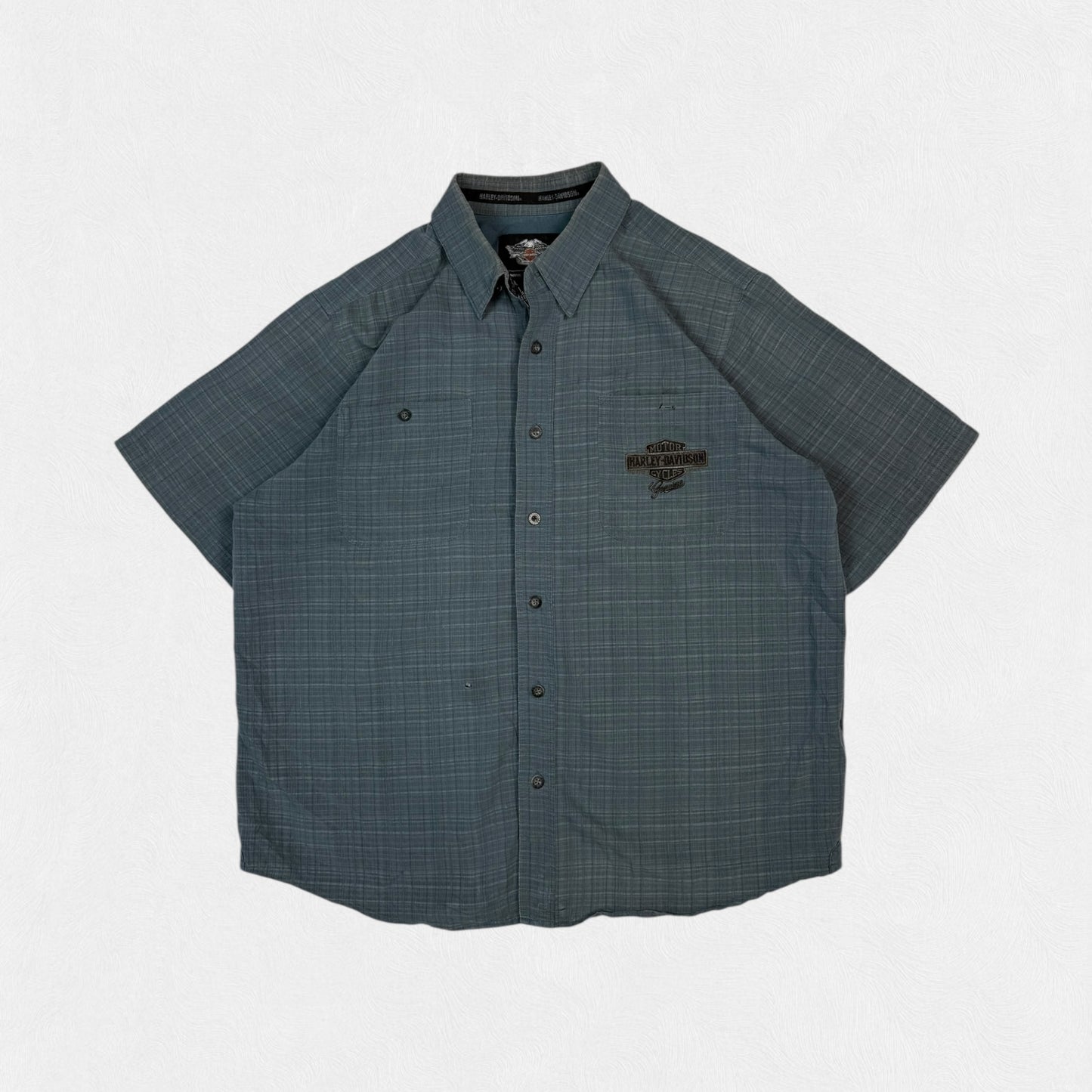 Vintage Harley Davidson checkered short sleeve shirt (XL)