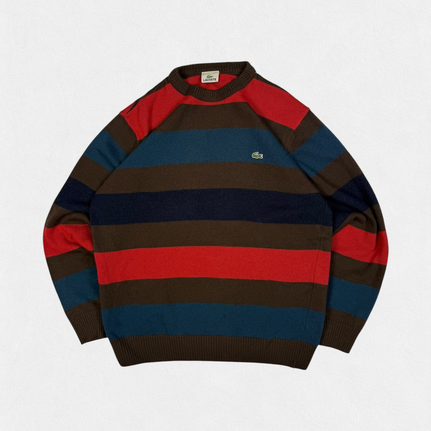 Vintage Lacoste striped wool knit sweater (M)
