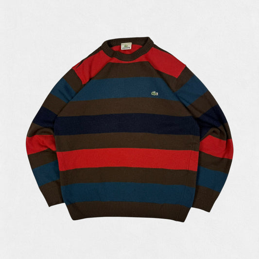 Vintage Lacoste striped wool knit sweater (M)