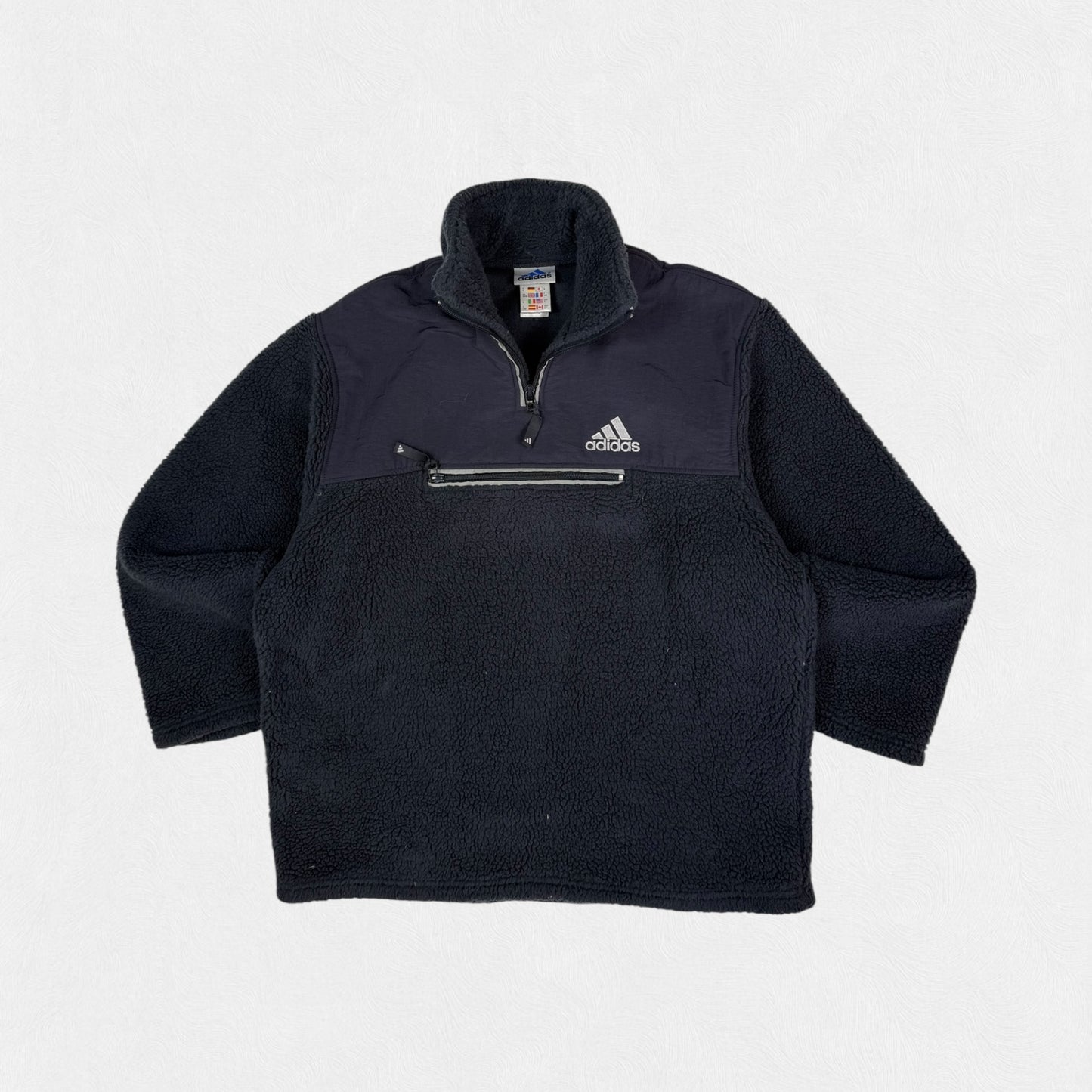Vintage Adidas quarter zip sherpa fleece (S)