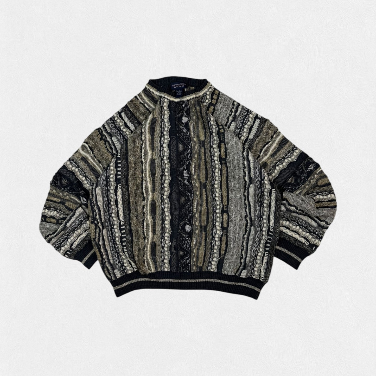 Vintage Coogi style abstract knit sweater (XL)