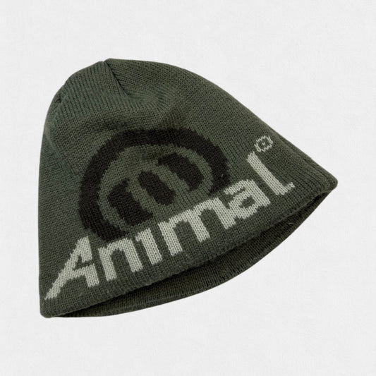 Vintage Y2K Animal spell out beanie (OS)