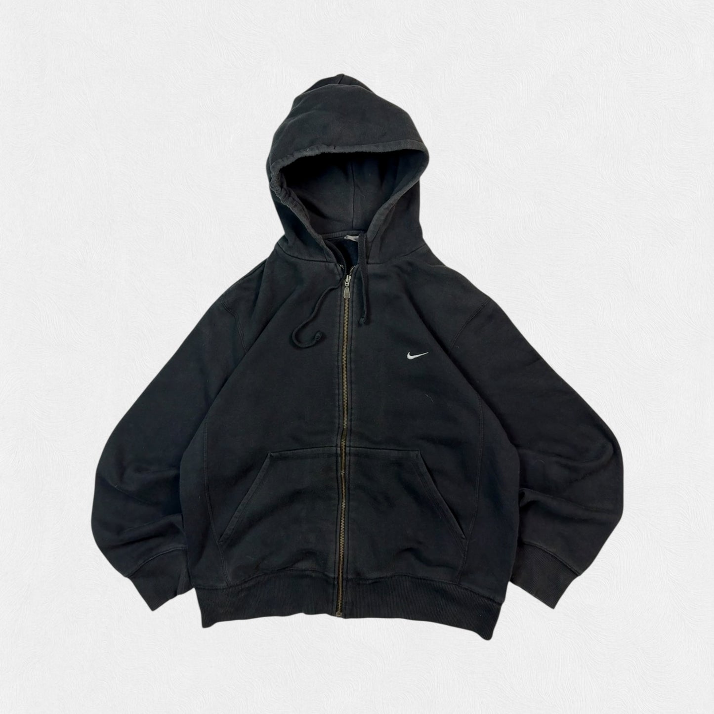 Vintage Nike mini swoosh zip up hoodie (L)