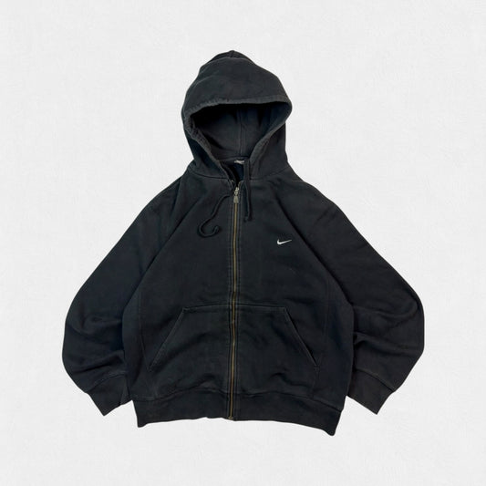 Vintage Nike mini swoosh zip up hoodie (L)