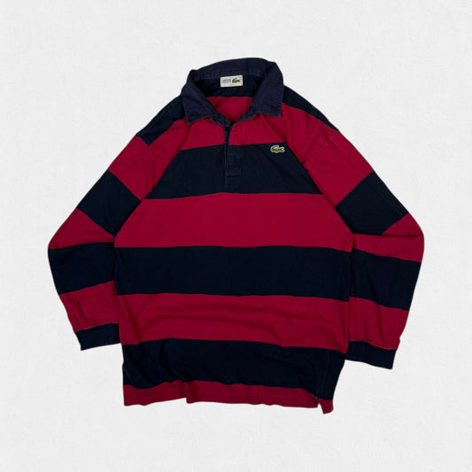 Vintage 90s Lacoste striped rugby polo (M)