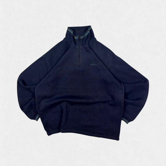 Vintage Adidas small logo quarter zip sweatshirt (M)