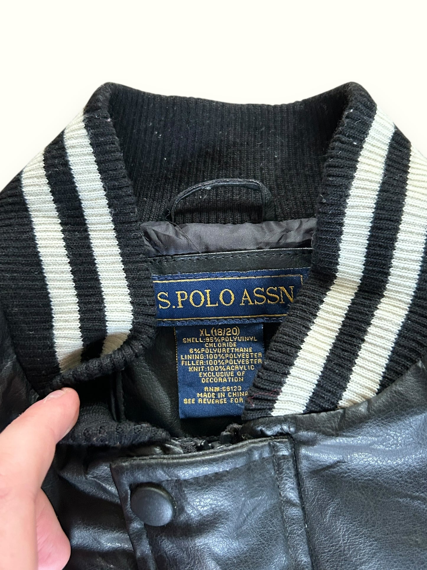 Polo ASSN leather jacket (XL)