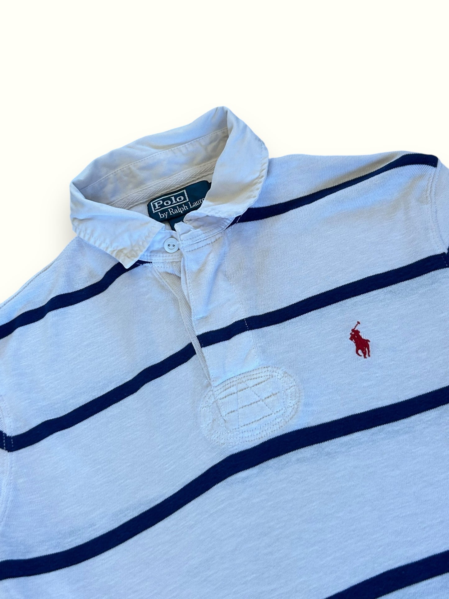 Vintage Ralph Lauren striped rugby polo shirt (S)