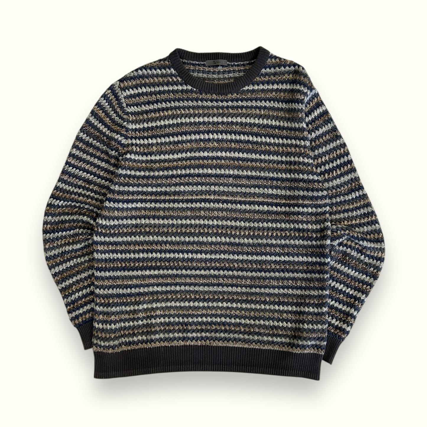 Abstract grandad knit sweater (L)