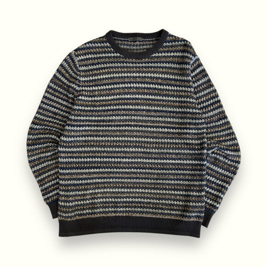 Abstract grandad knit sweater (L)