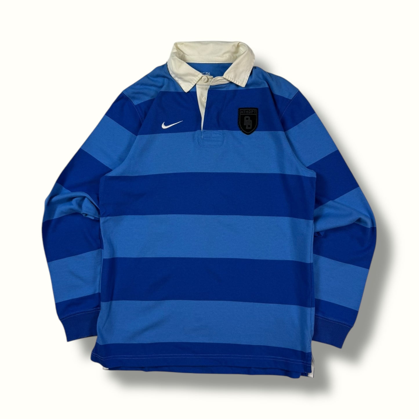 Vintage Nike athletic dept striped rugby polo (M)