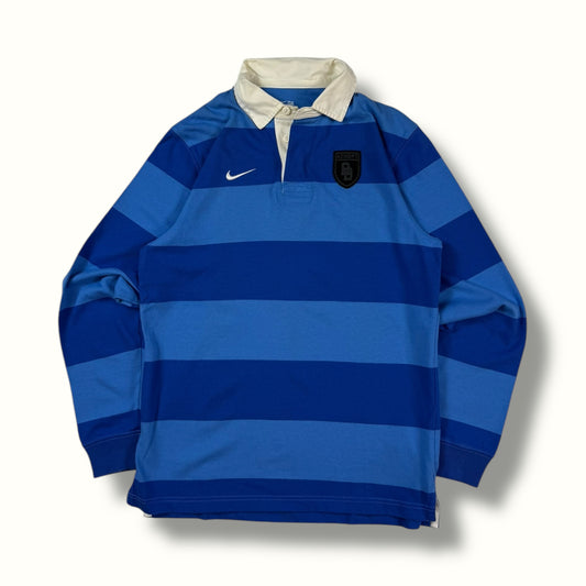 Vintage Nike athletic dept striped rugby polo (M)