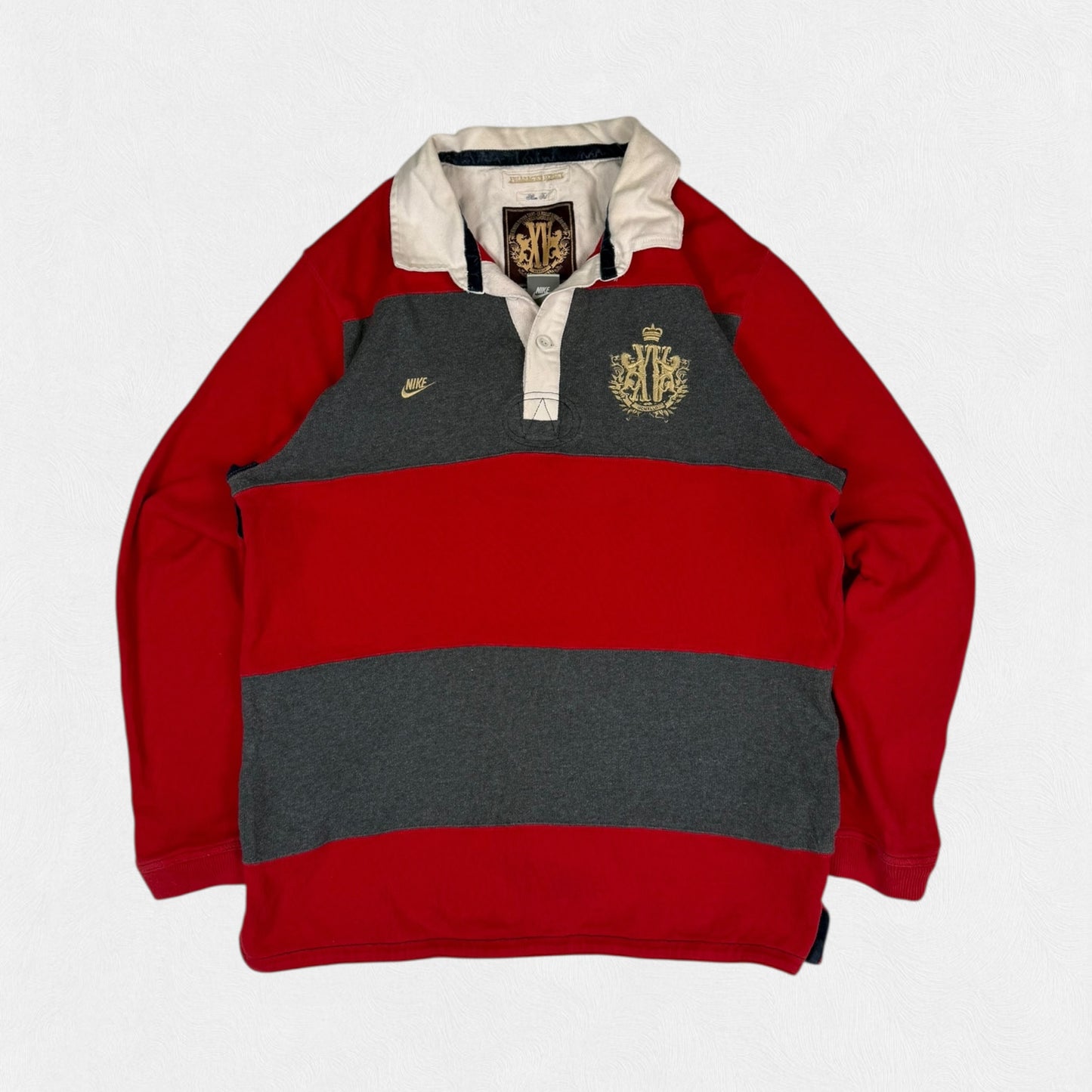Vintage Nike striped rugby polo shirt (XL)