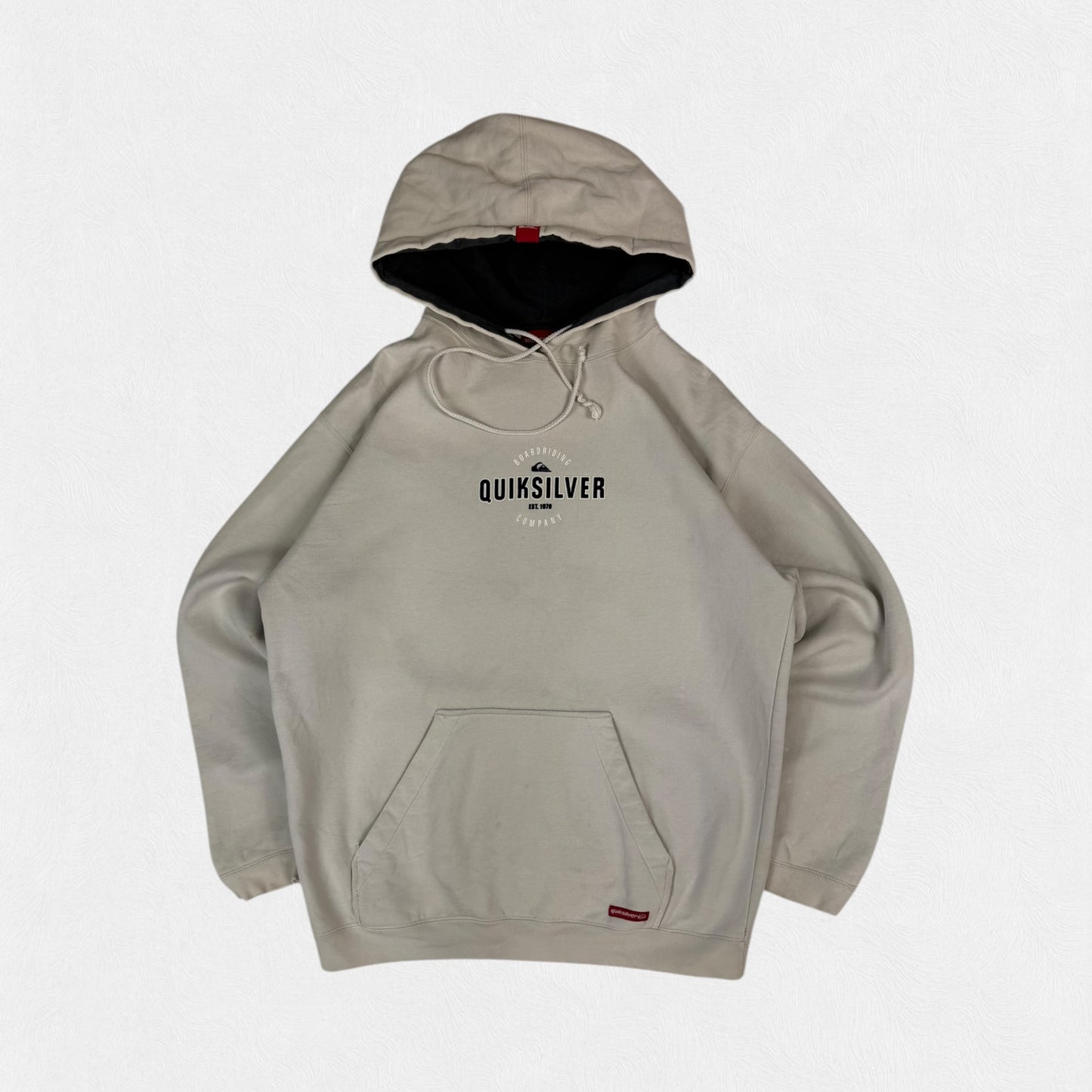 Quiksilver spell out centre logo hoodie (M)